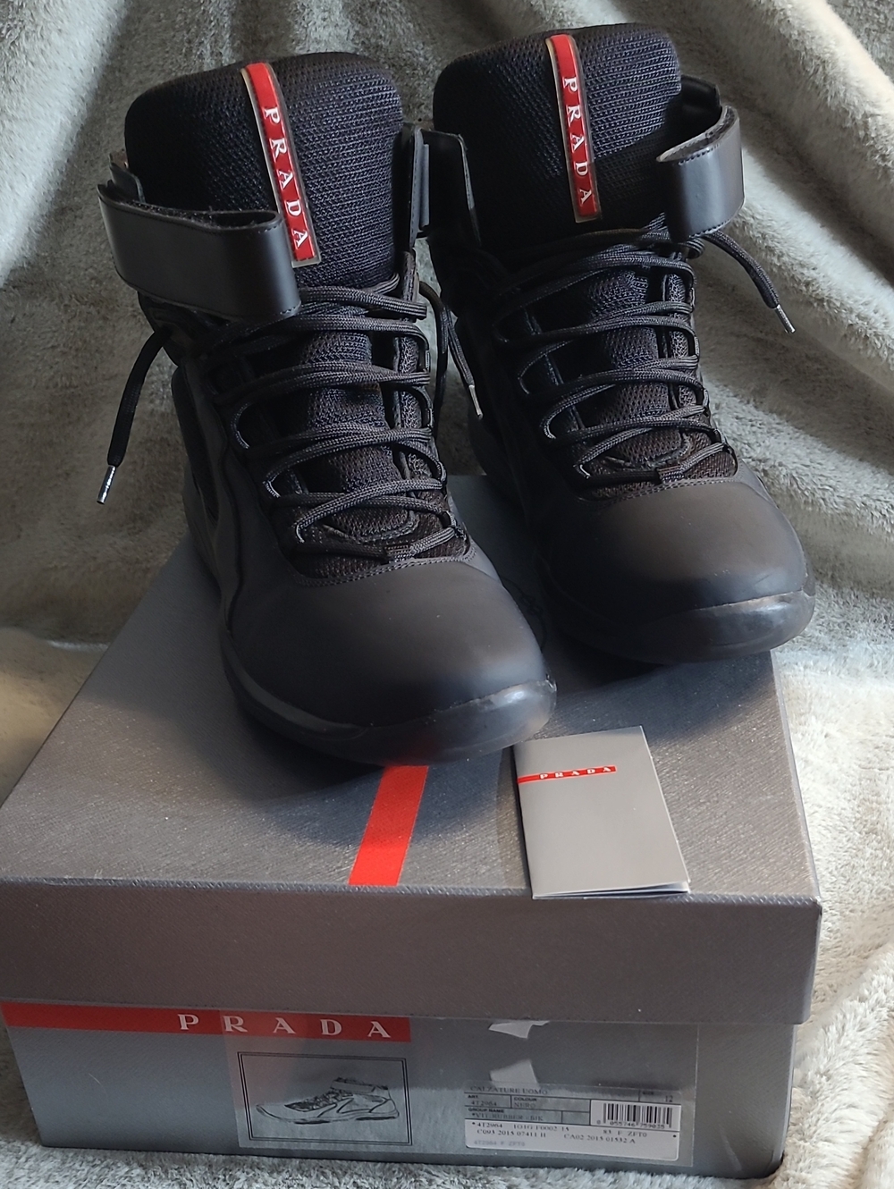 Prada Punta Ala High Top Sneakers Mens 12